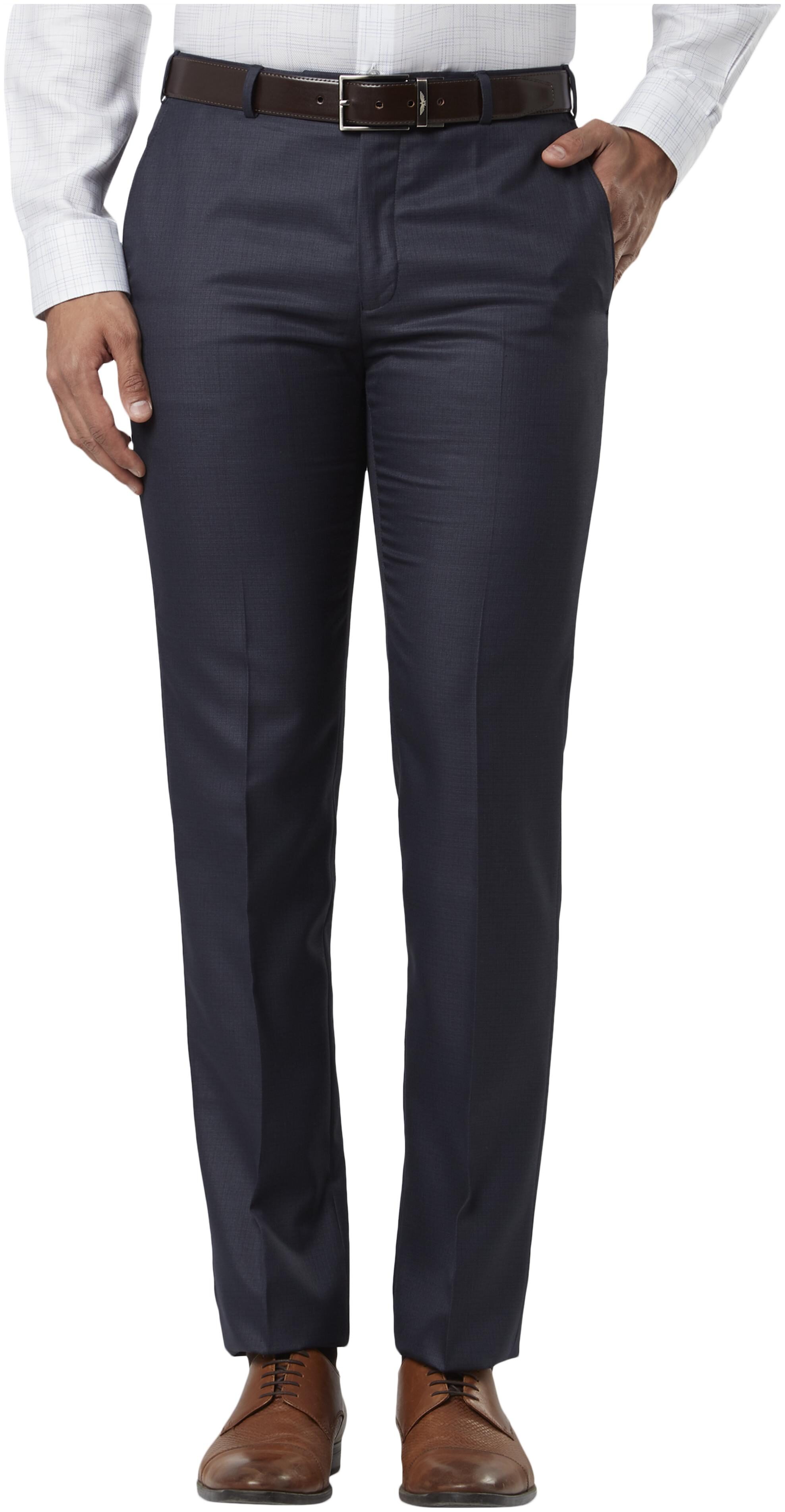 

Raymond Men Solid Regular Fit Formal Trouser - Blue