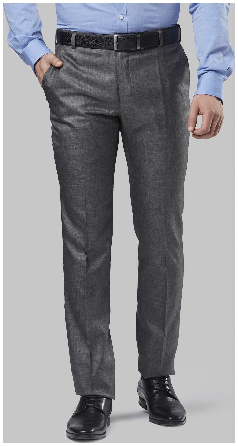 

Raymond Men Solid Slim Fit Formal Trouser - Grey