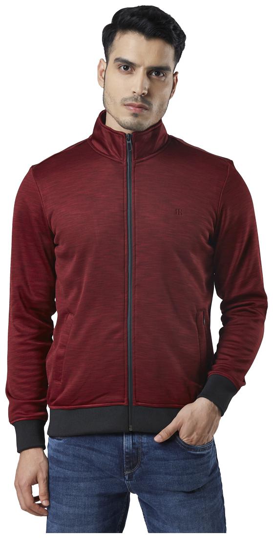 

Raymond Men Cotton Solid Sweatshirt Maroon