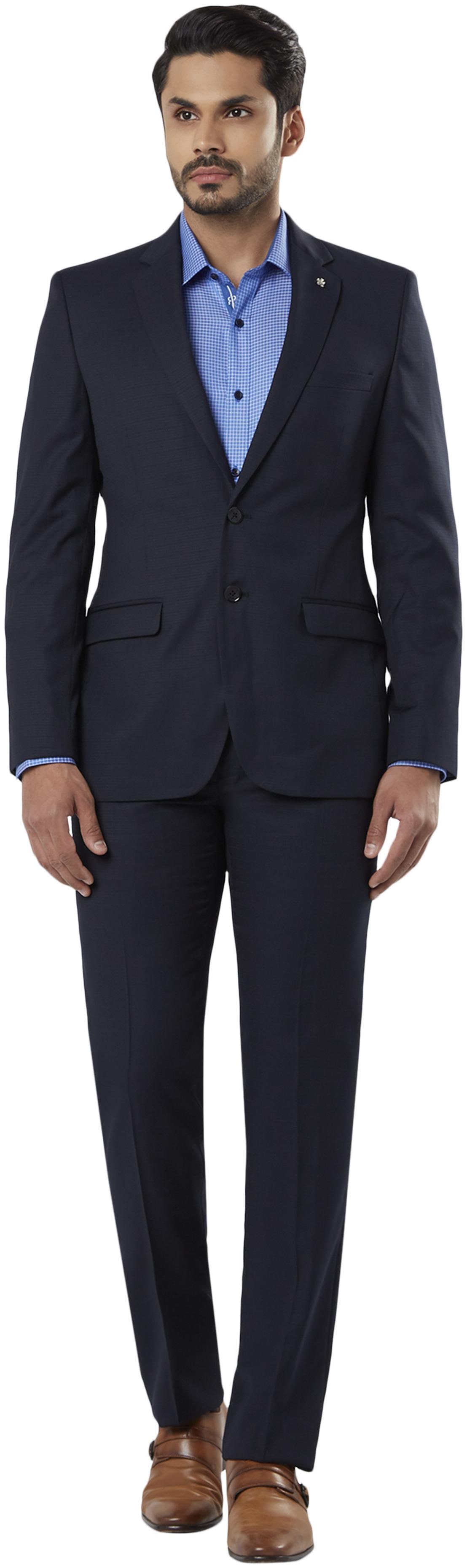

Raymond Men Polyester Single Breasted Suit Blue