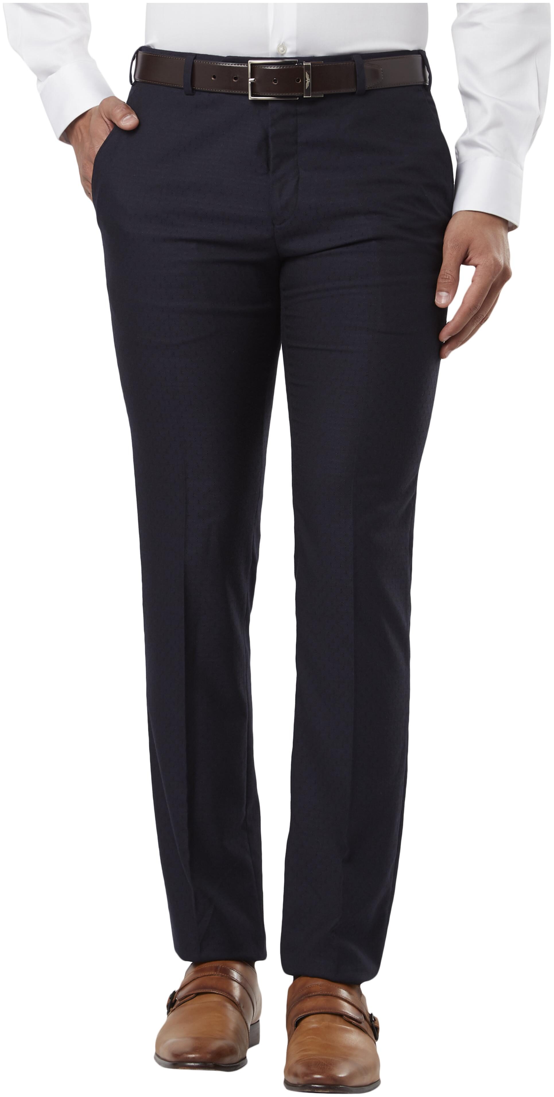 

Raymond Men Textured Slim Fit Formal Trouser - Blue