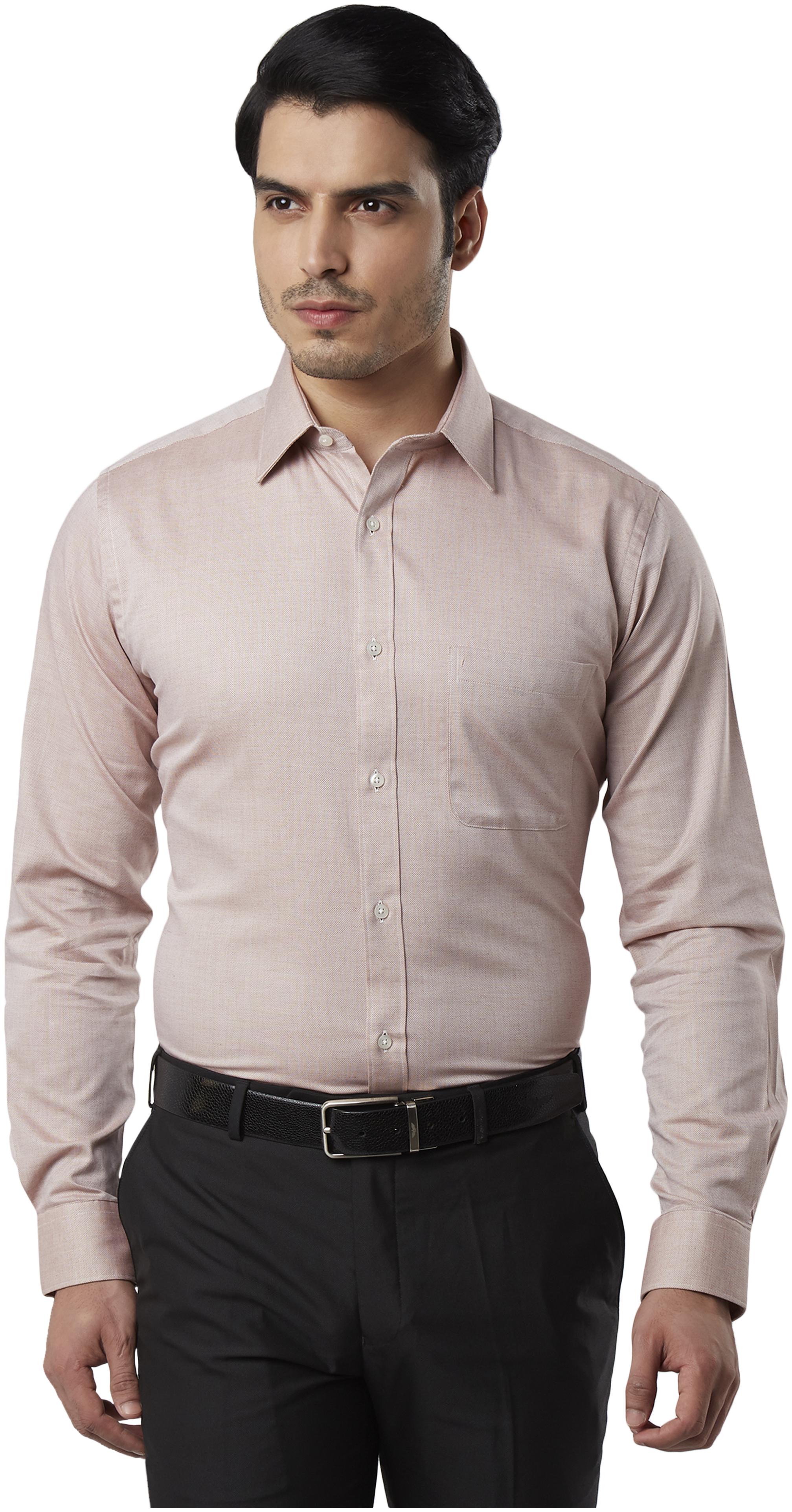 

Raymond Men Slim fit Formal Shirt - Beige