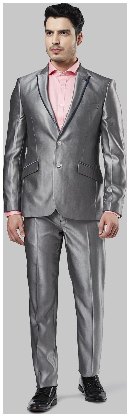 

Raymond Men Polyester Slim Fit Single Breasted Suit Grey