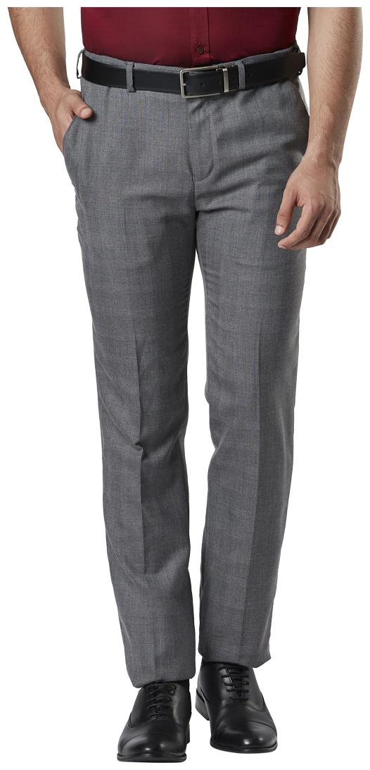 

Raymond Men Solid Slim Fit Formal Trouser - Grey