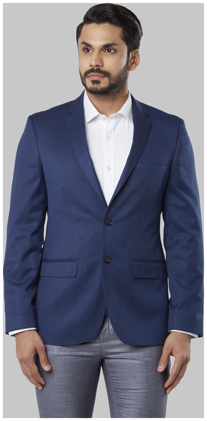 

Raymond Men Blue Solid Slim fit Single Breasted Blazer
