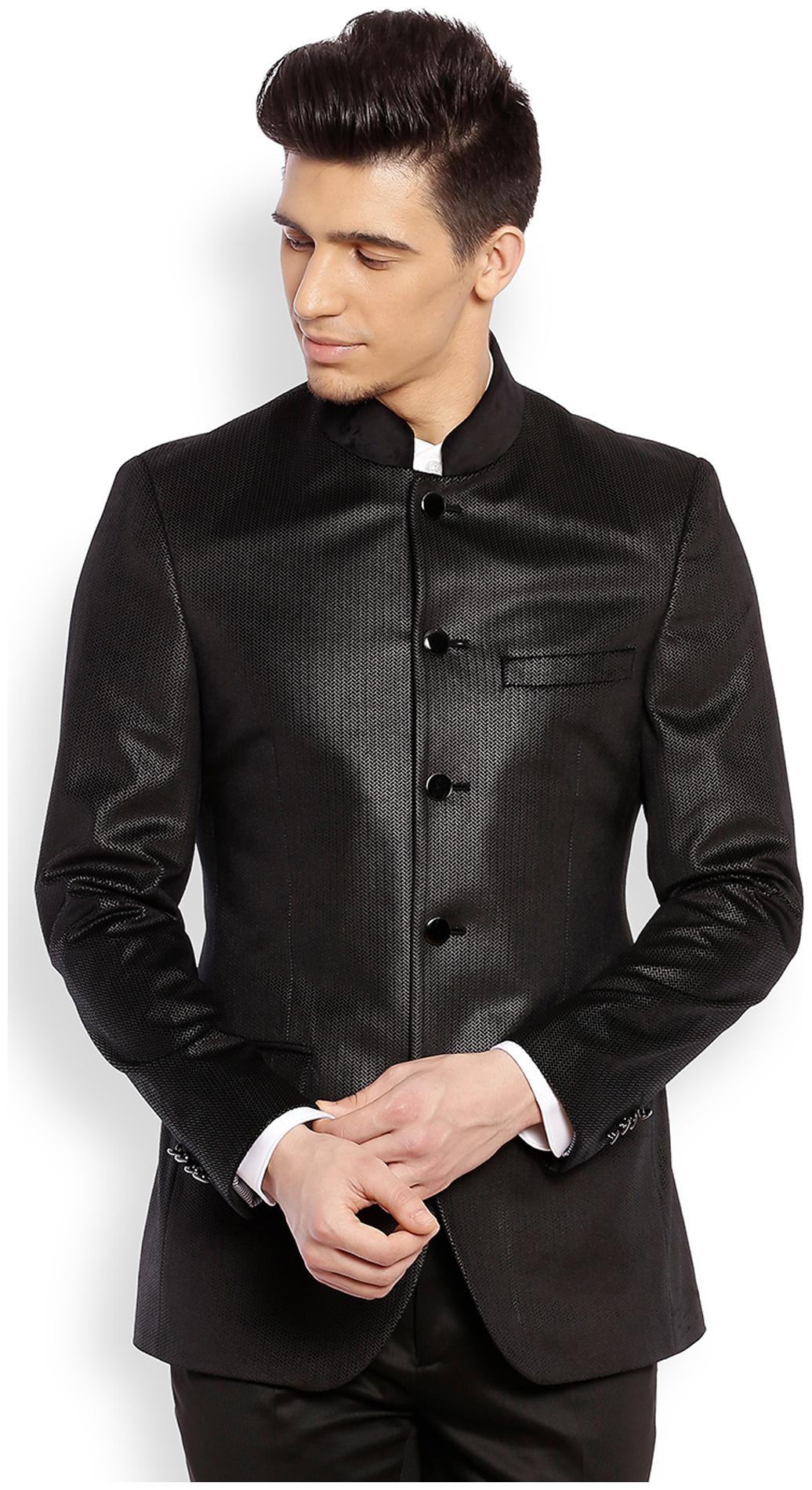 

Raymond Men Black Polyester Contemporary Fit Blazer