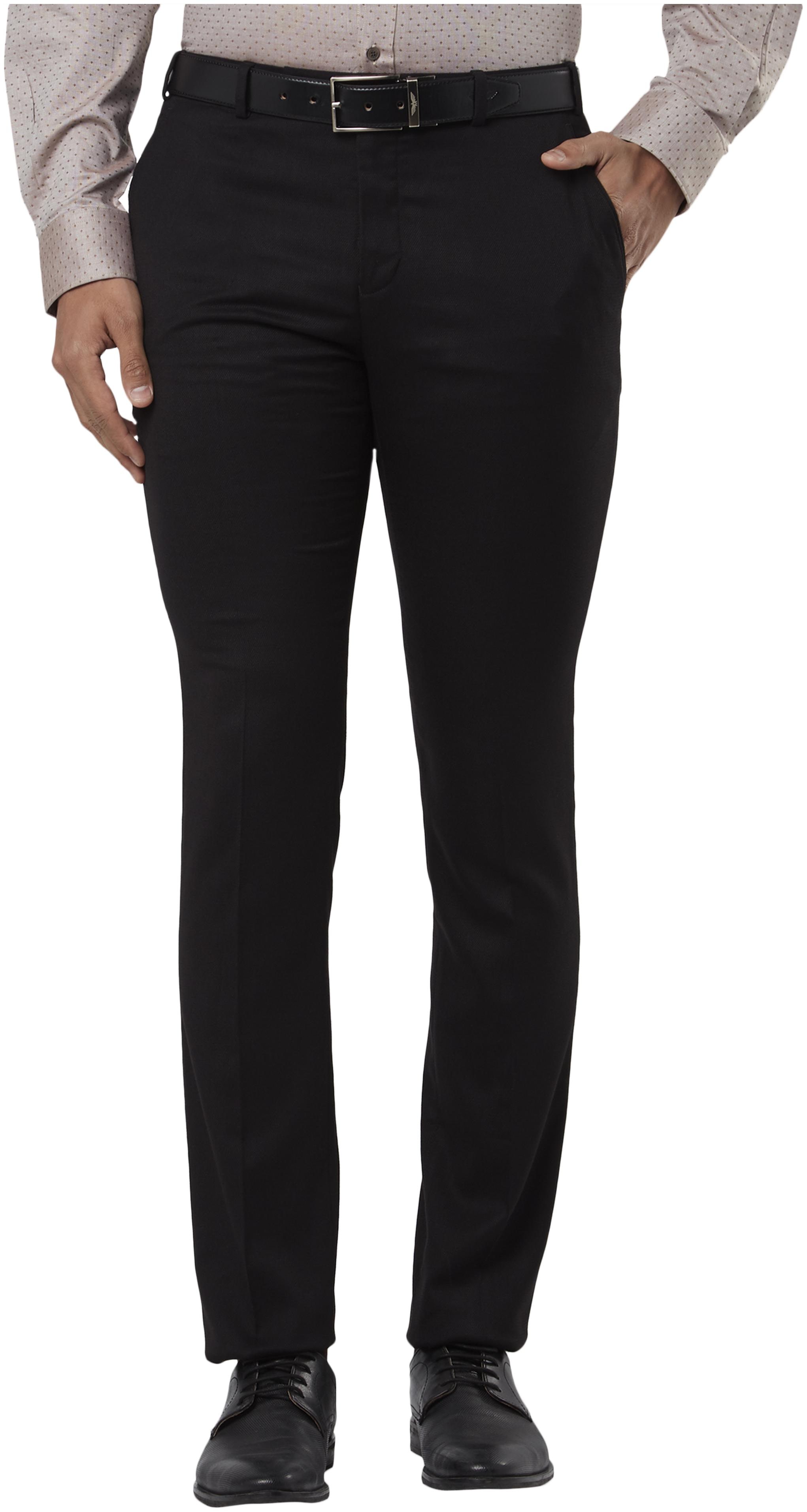 

Raymond Men Solid Slim Fit Formal Trouser - Black