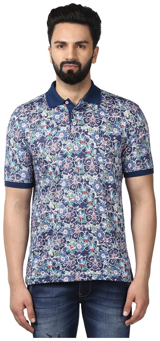 

Raymond Men Blue Regular fit Cotton Polo collar T-Shirt - Pack Of 1