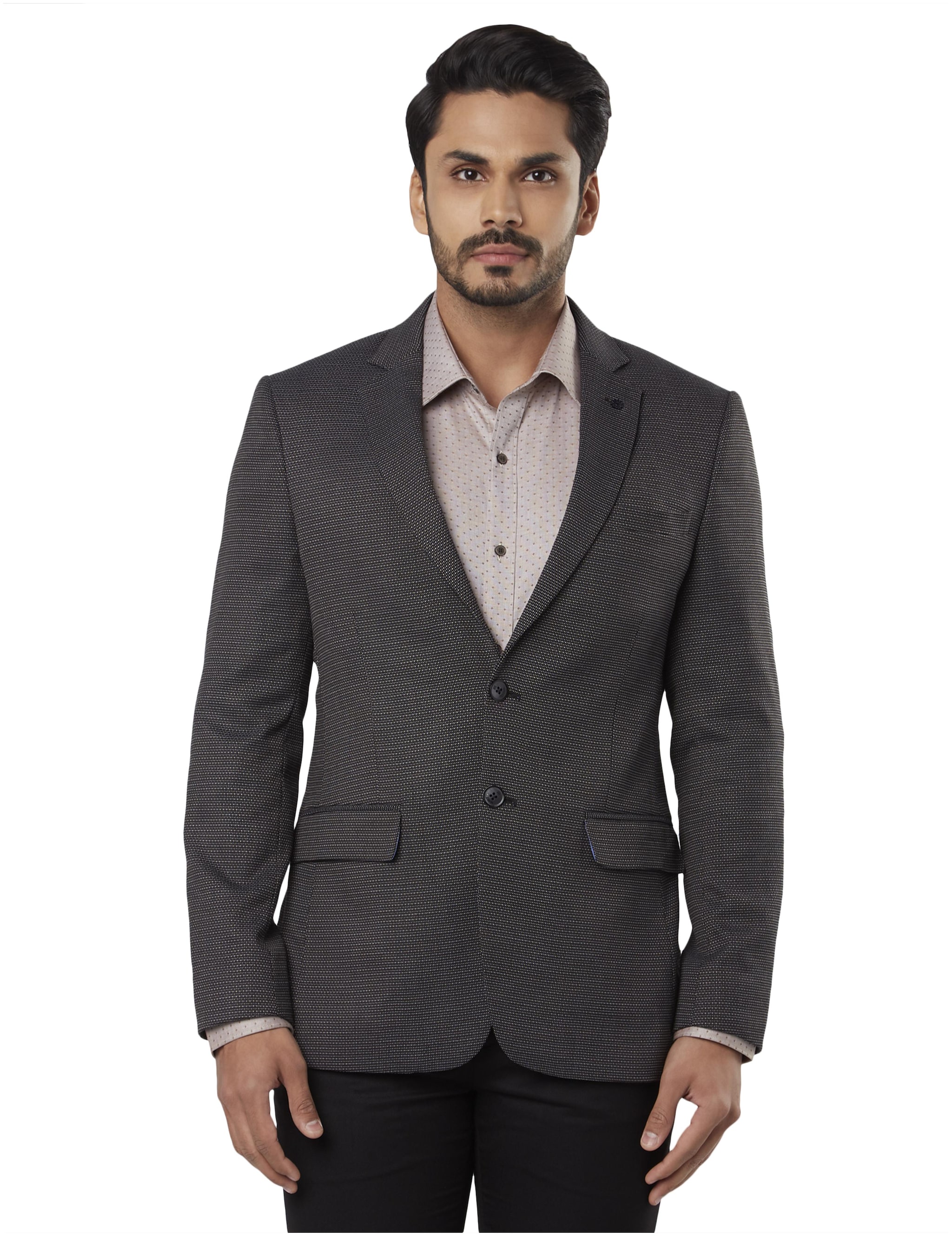 

Raymond Men Polyester Single Breasted Blazer Brown