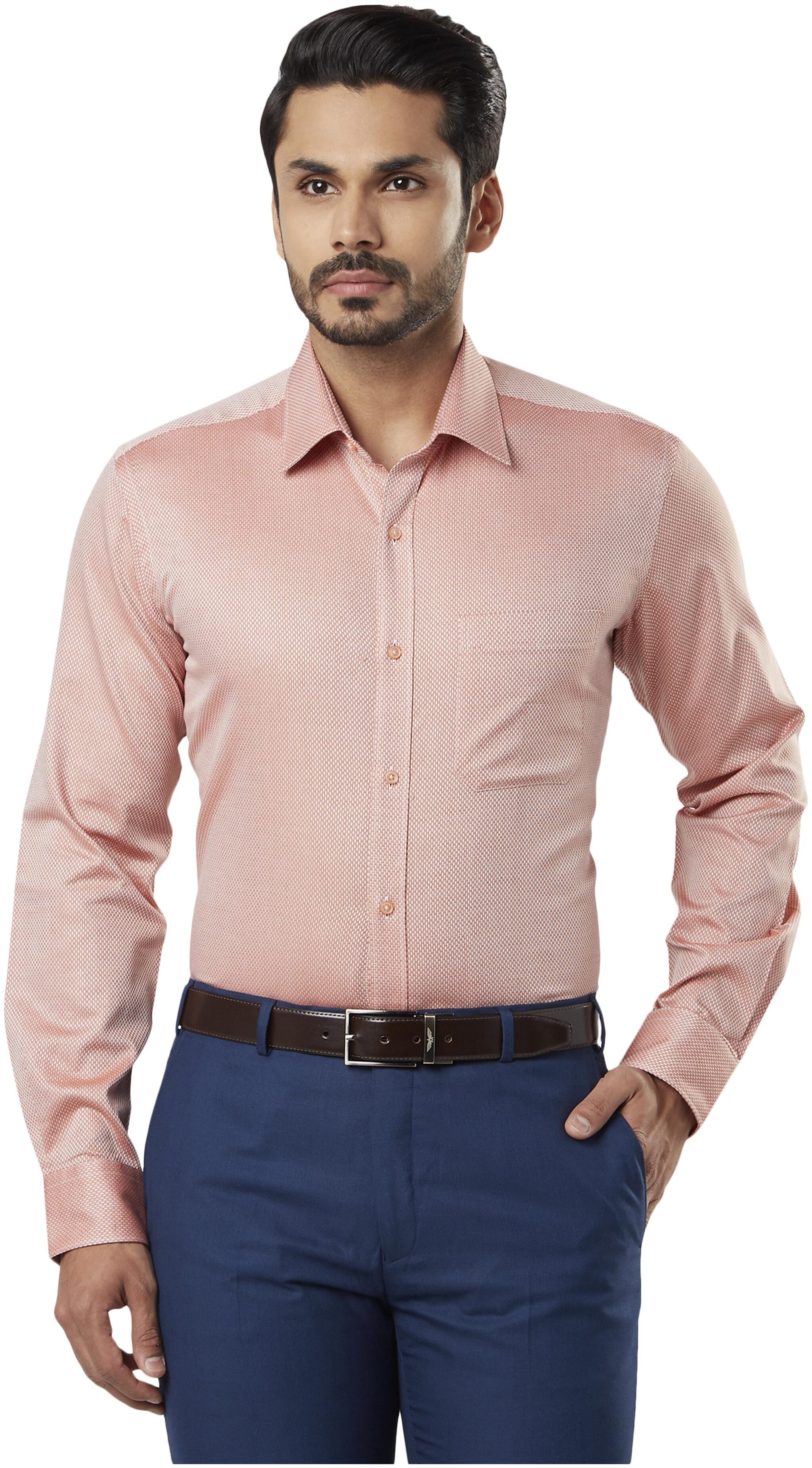 

Raymond Men Regular fit Formal Shirt - Orange