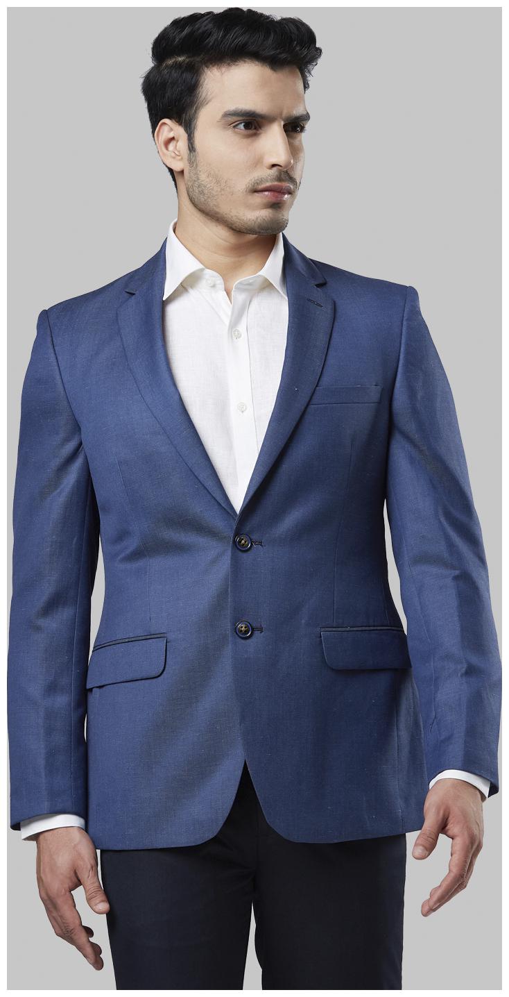 

Raymond Men Blue Solid Regular fit Single Breasted Blazer