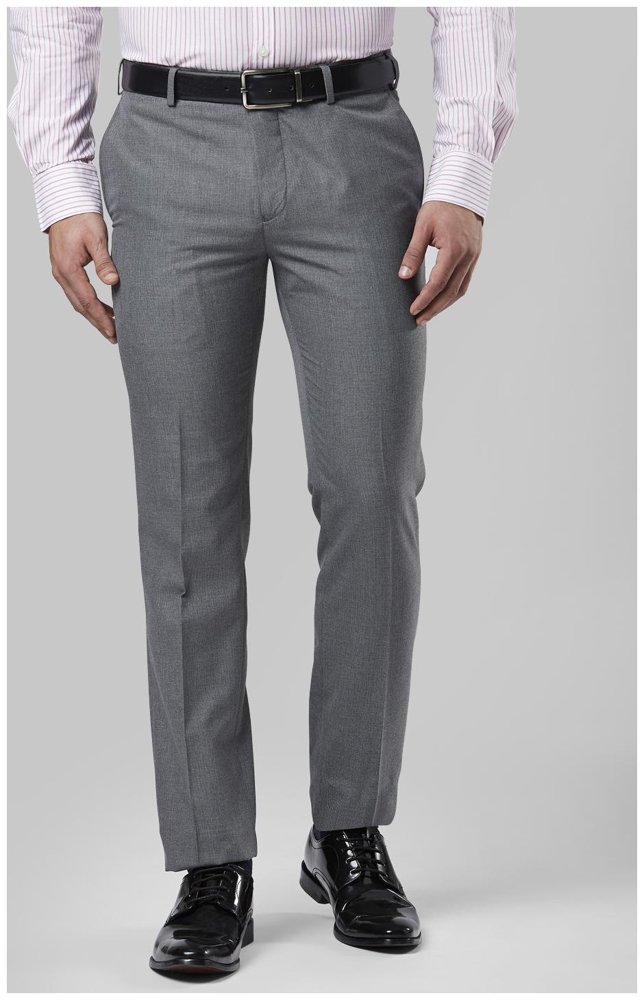 

Raymond Men Solid Slim Fit Formal Trouser - Grey