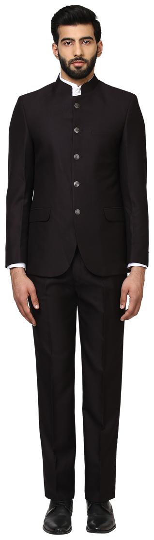 

Raymond Men Solid Regular Fit Single Breasted Suit Brown