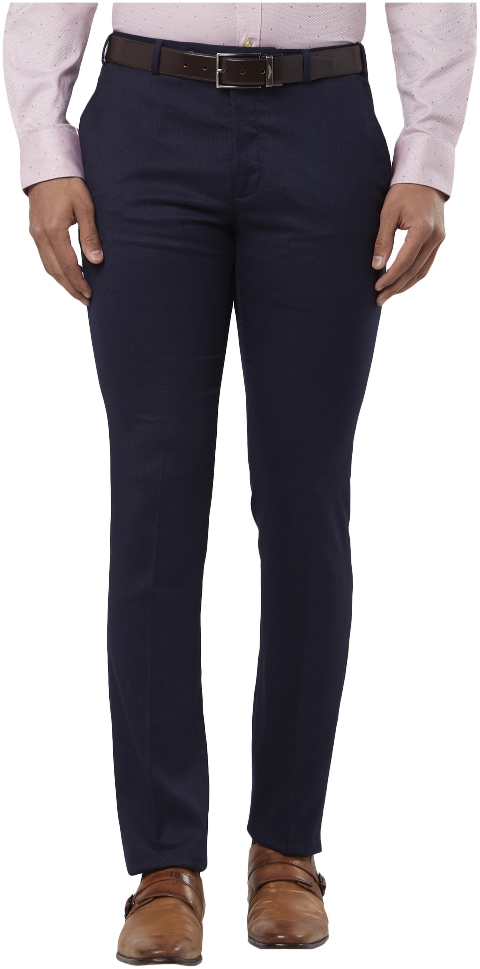 

Raymond Men Solid Slim Fit Formal Trouser - Blue
