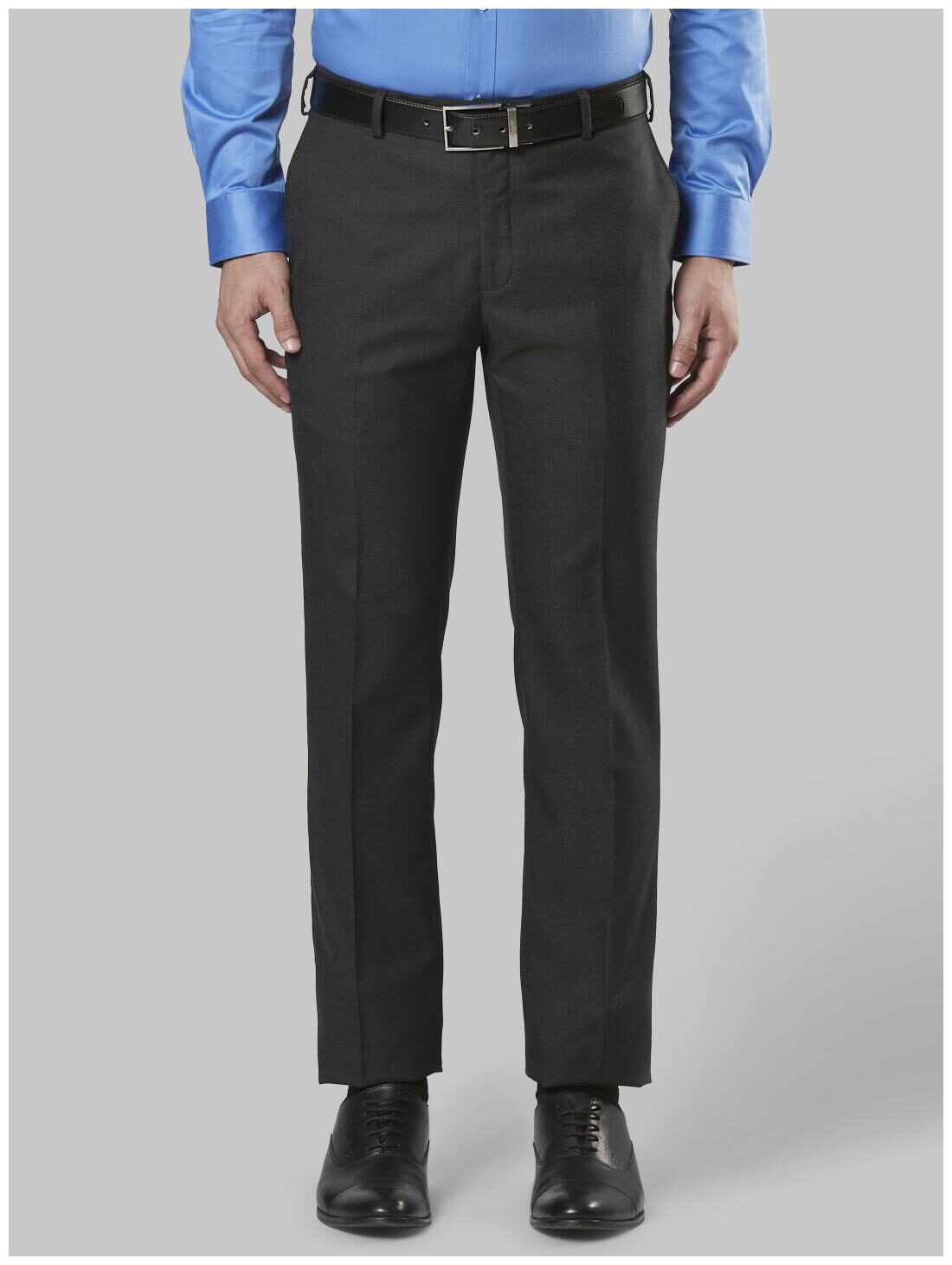 

Raymond Men Solid Slim Fit Formal Trouser - Black