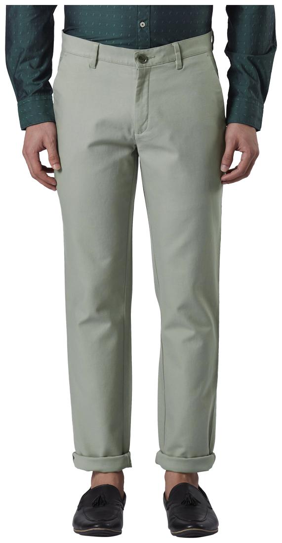 

Raymond Men Green Solid Slim fit Regular trousers