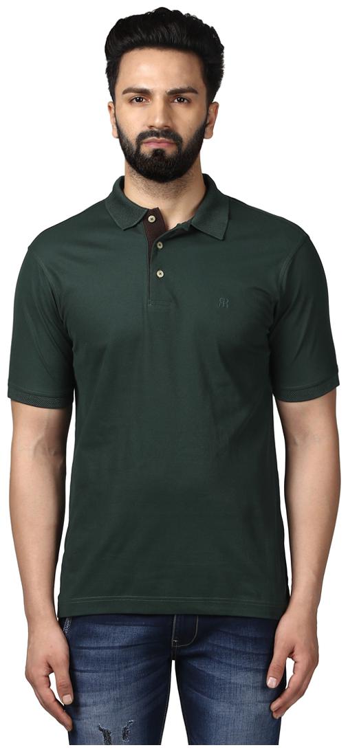 

Raymond Men Green Regular fit Cotton Polo collar T-Shirt - Pack Of 1