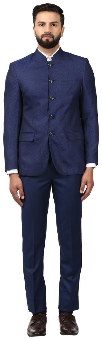 

Raymond Men Blended Single Breasted Suit Blue