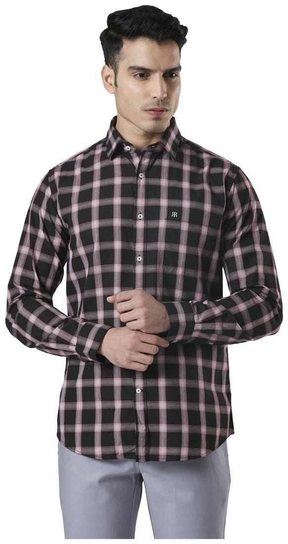 

Raymond Men Black Checked Slim Fit Casual Shirt