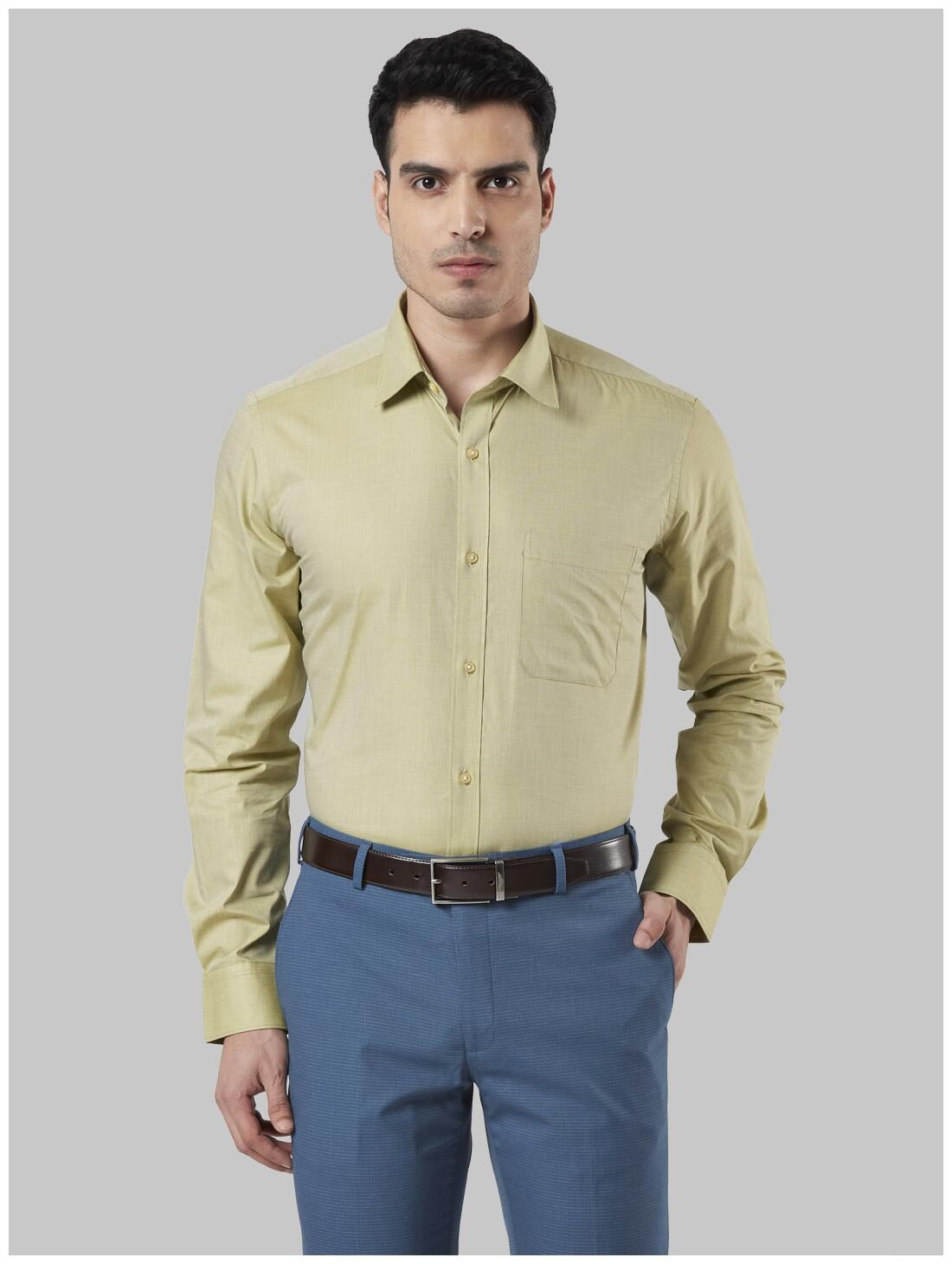 

Raymond Men Regular fit Formal Shirt - Green