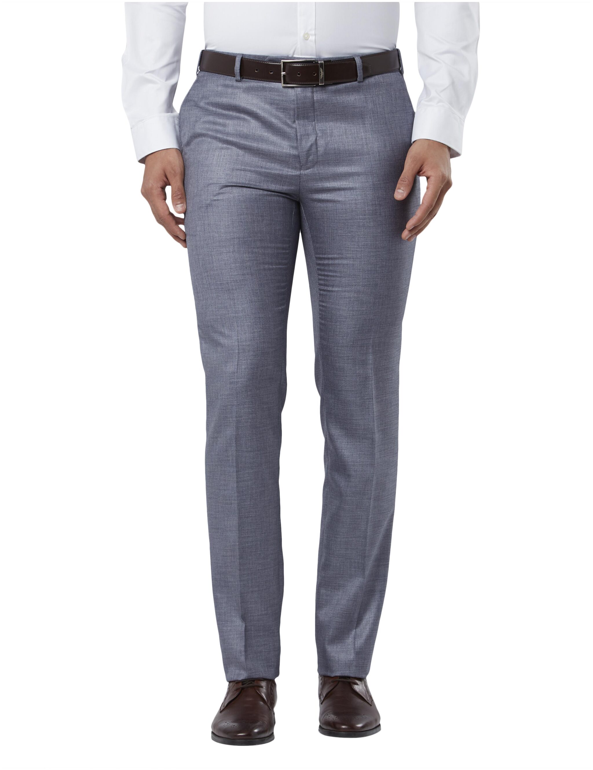 

Raymond Men Solid Slim Fit Formal Trouser - Grey