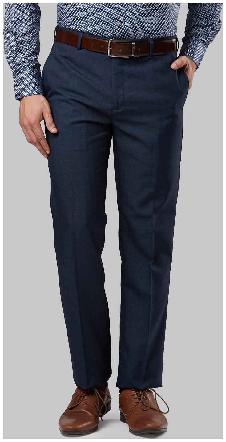 

Raymond Men Solid Regular Fit Formal Trouser - Blue