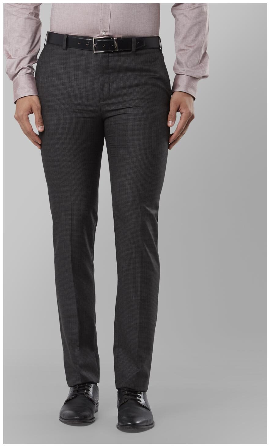 

Raymond Men Solid Slim Fit Formal Trouser - Grey