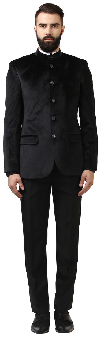 

Raymond Men Solid Regular Fit Single Breasted Suit Black