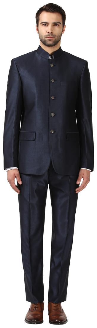 

Raymond Men Solid Regular Fit Single Breasted Suit Blue