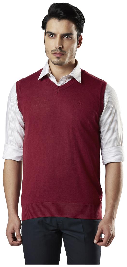 

Raymond Men Red V neck Pullover