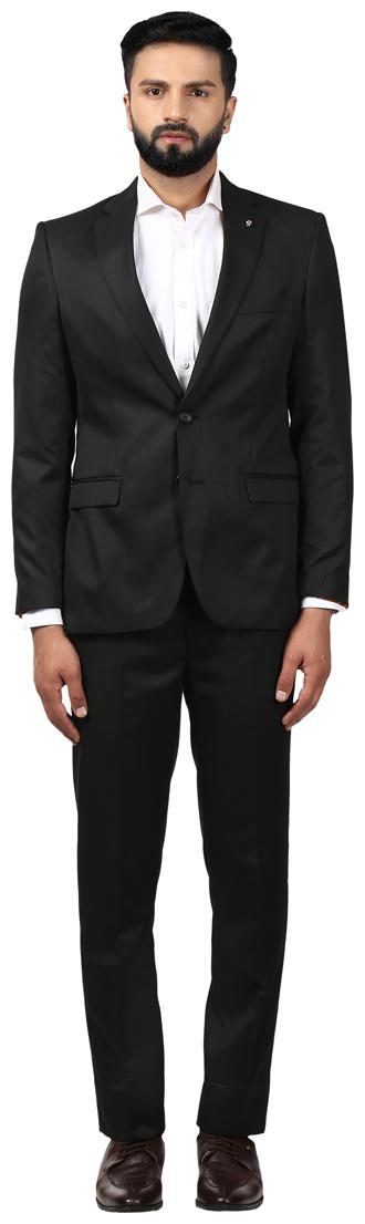 

Raymond Men Solid Regular Fit Single Breasted Suit Black
