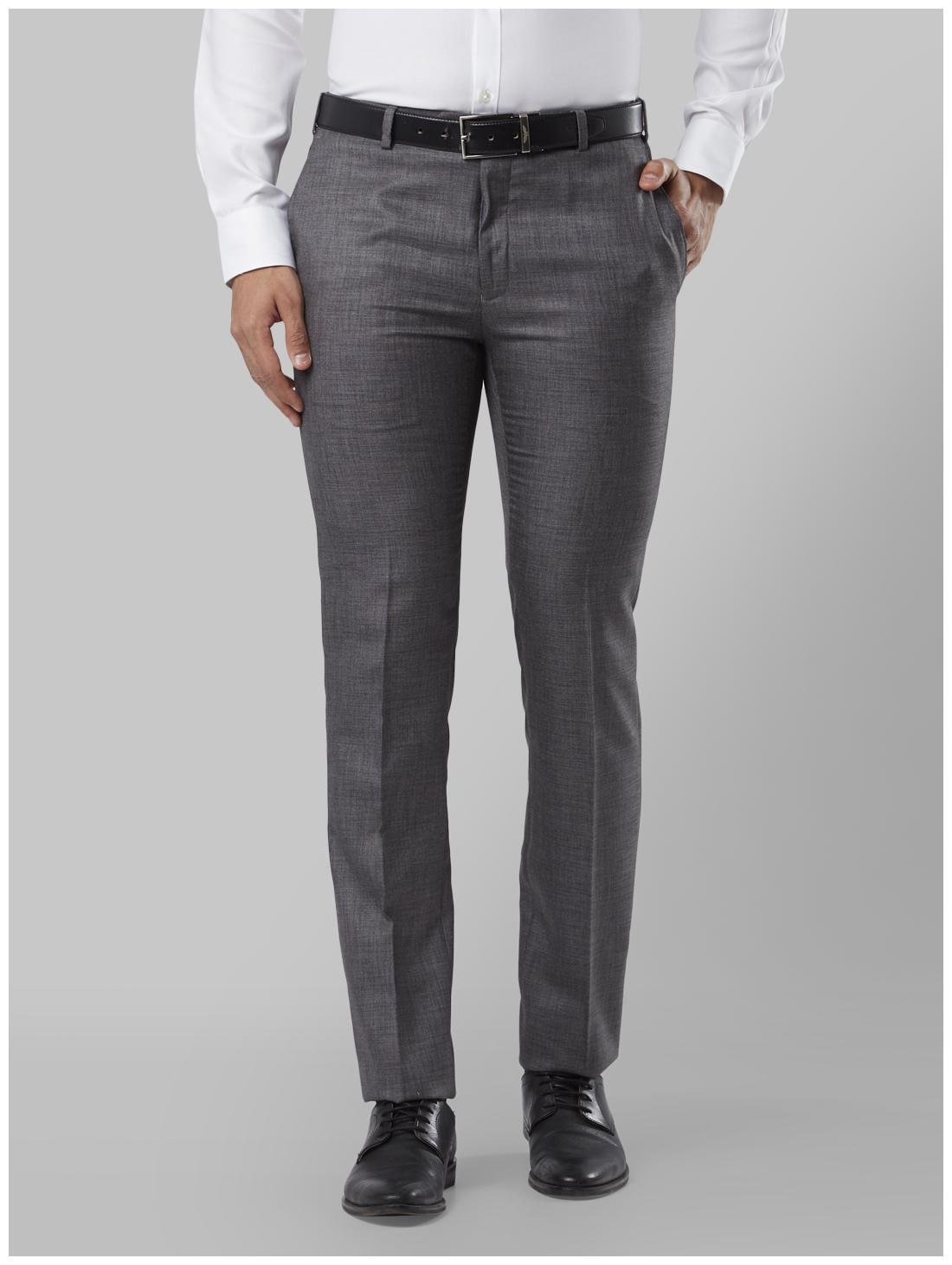 

Raymond Men Solid Slim Fit Formal Trouser - Grey
