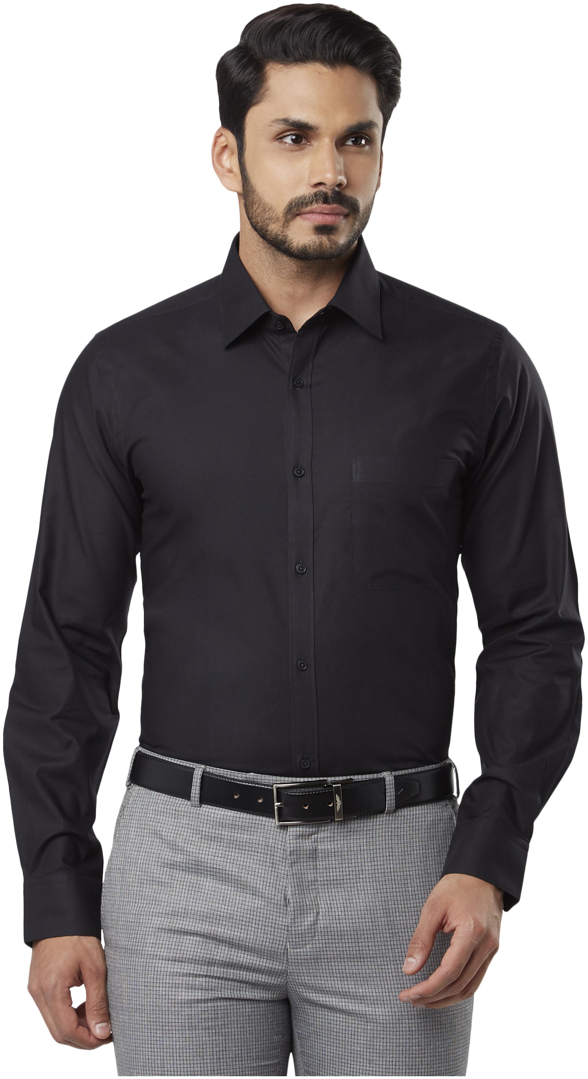 

Raymond Men Regular fit Formal Shirt - Black