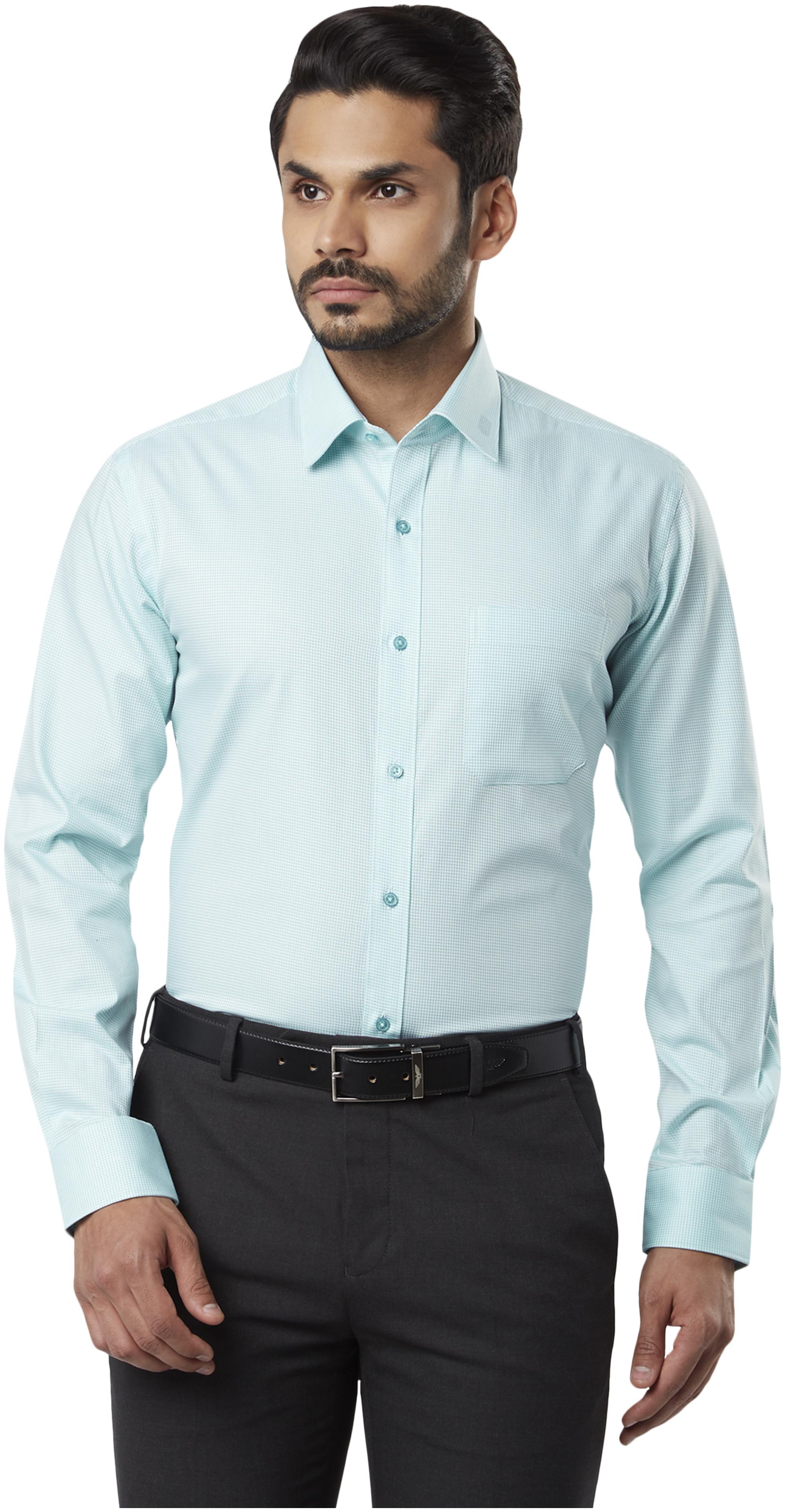 

Raymond Men Regular fit Formal Shirt - Green