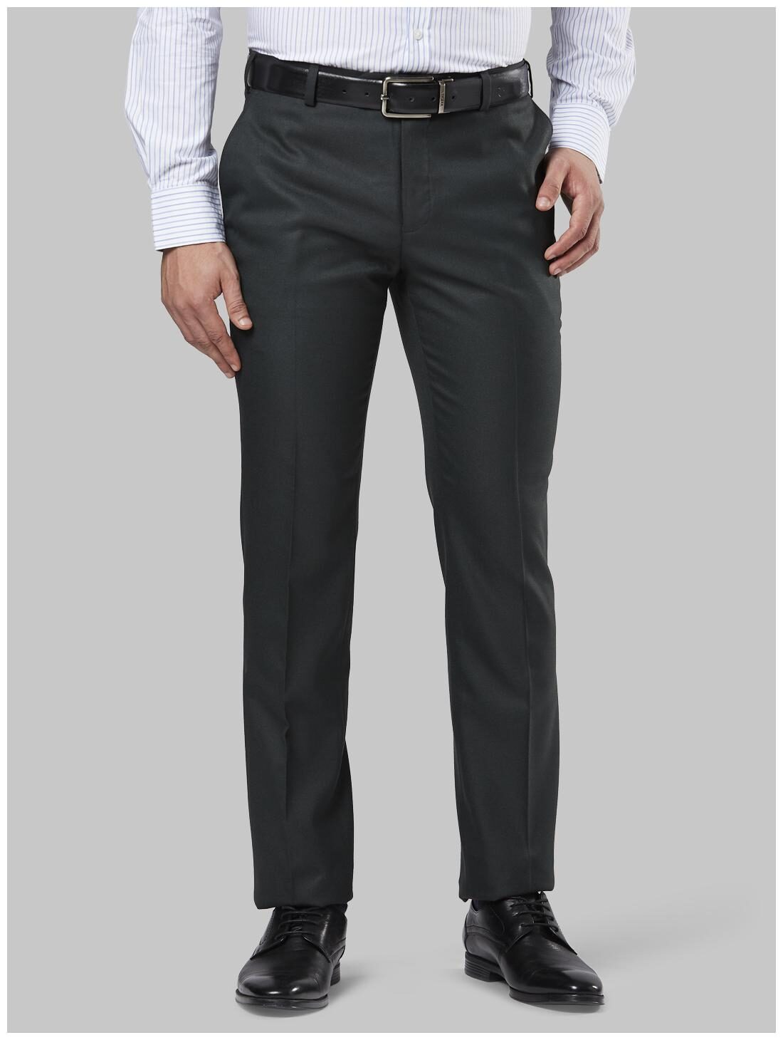 

Raymond Men Solid Slim Fit Formal Trouser - Grey