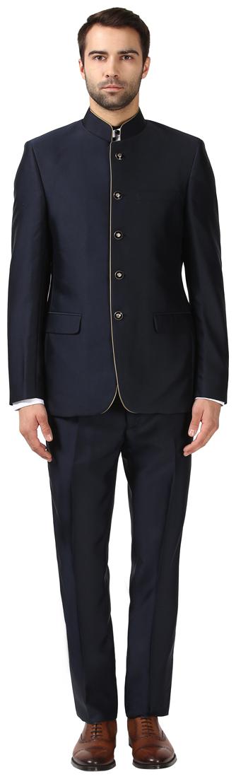 

Raymond Men Solid Regular Fit Single Breasted Suit Blue
