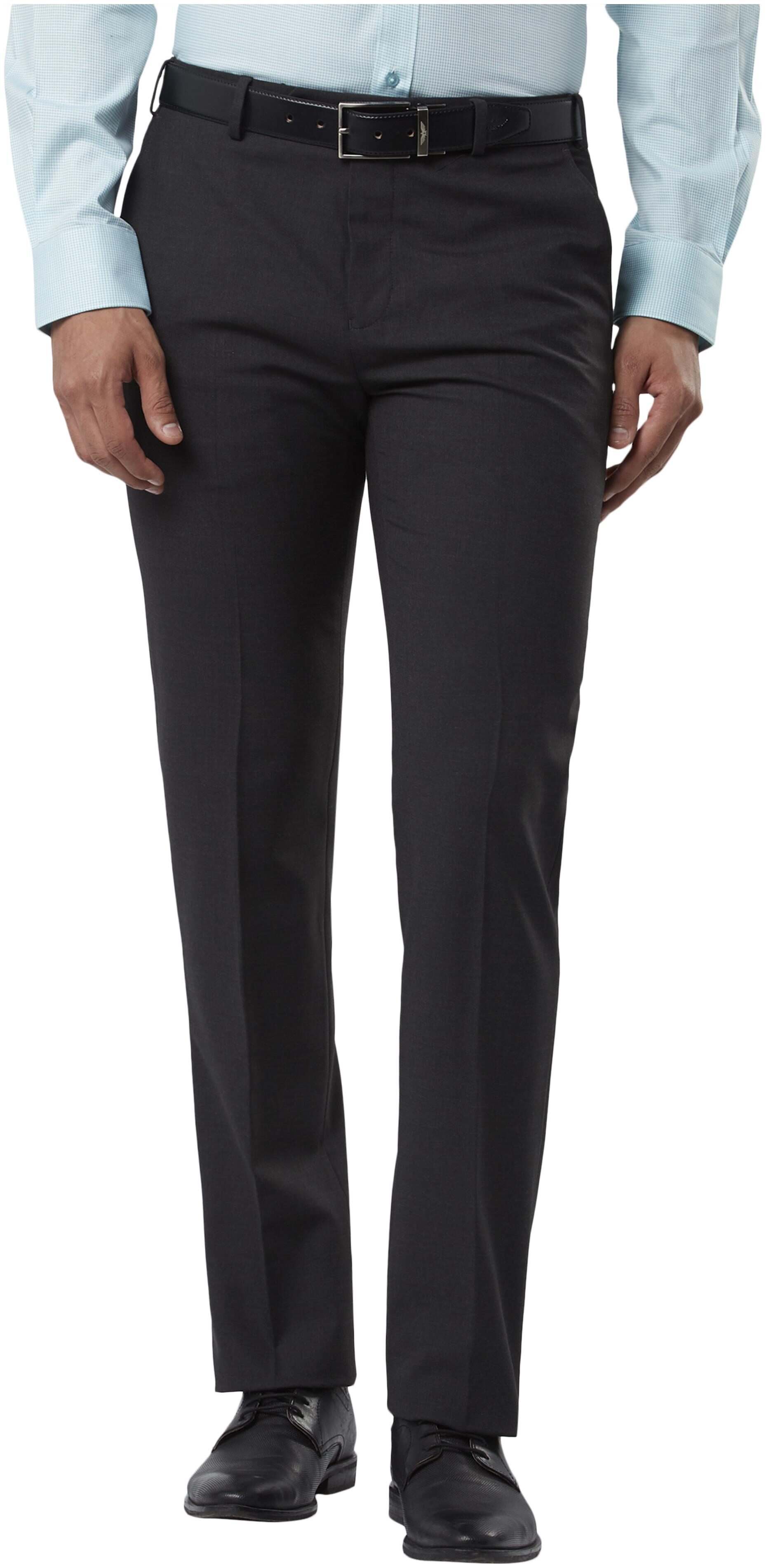 

Raymond Men Solid Regular Fit Formal Trouser - Grey