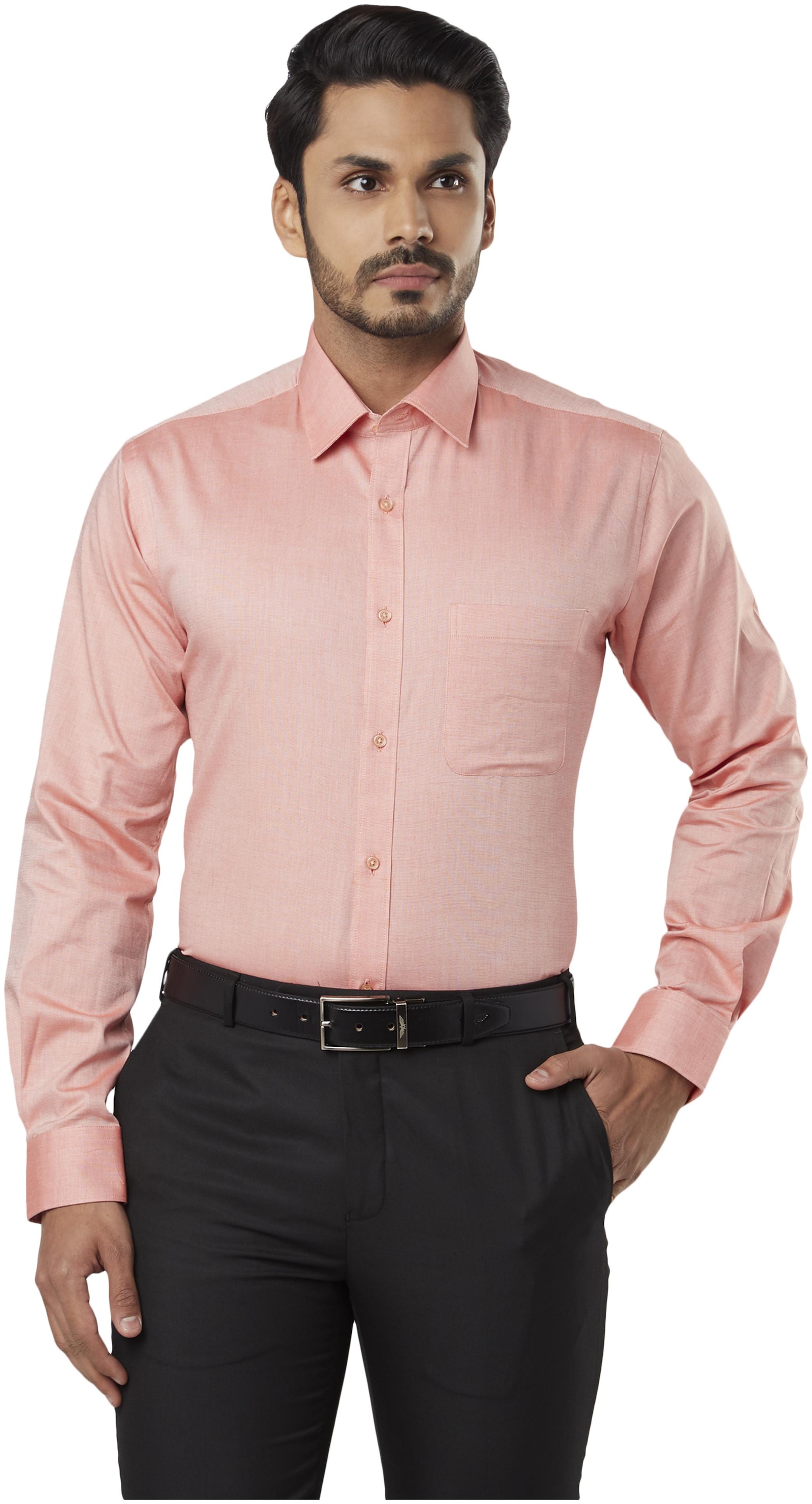 

Raymond Men Slim fit Formal Shirt - Orange