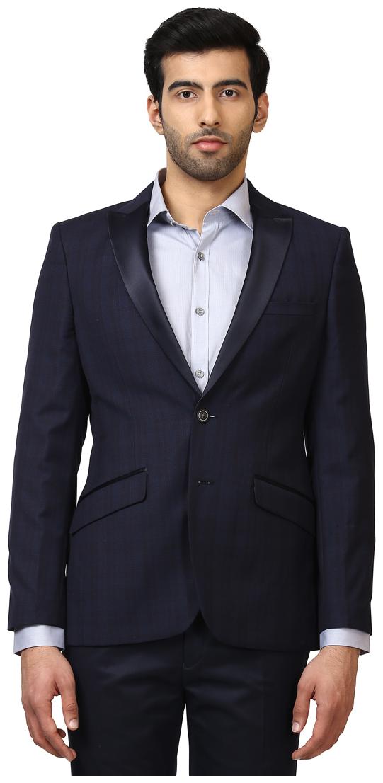 

Raymond Men Blue Solid Regular fit Single Breasted Blazer