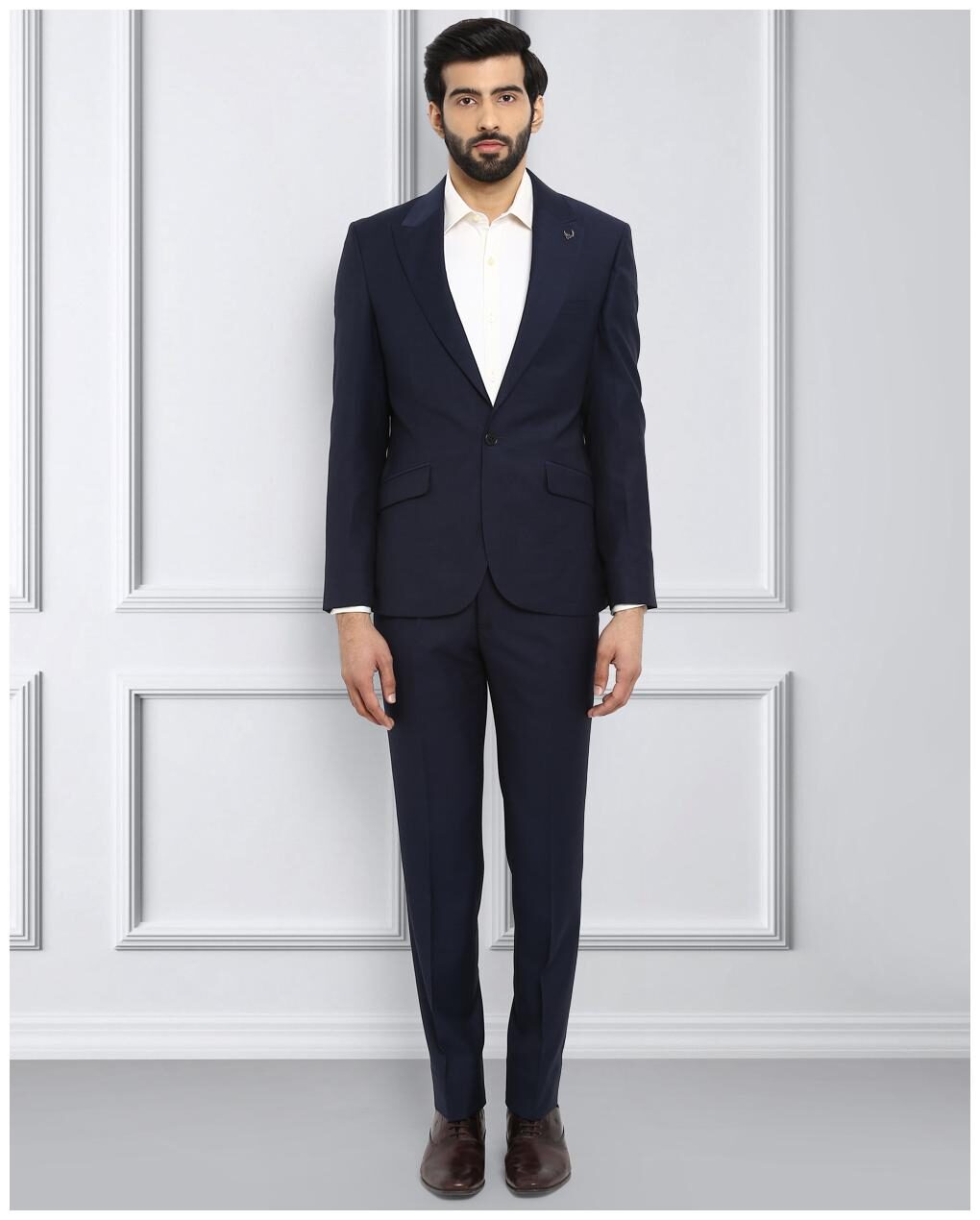 

Raymond Men Solid Regular Fit Single Breasted Suit Blue