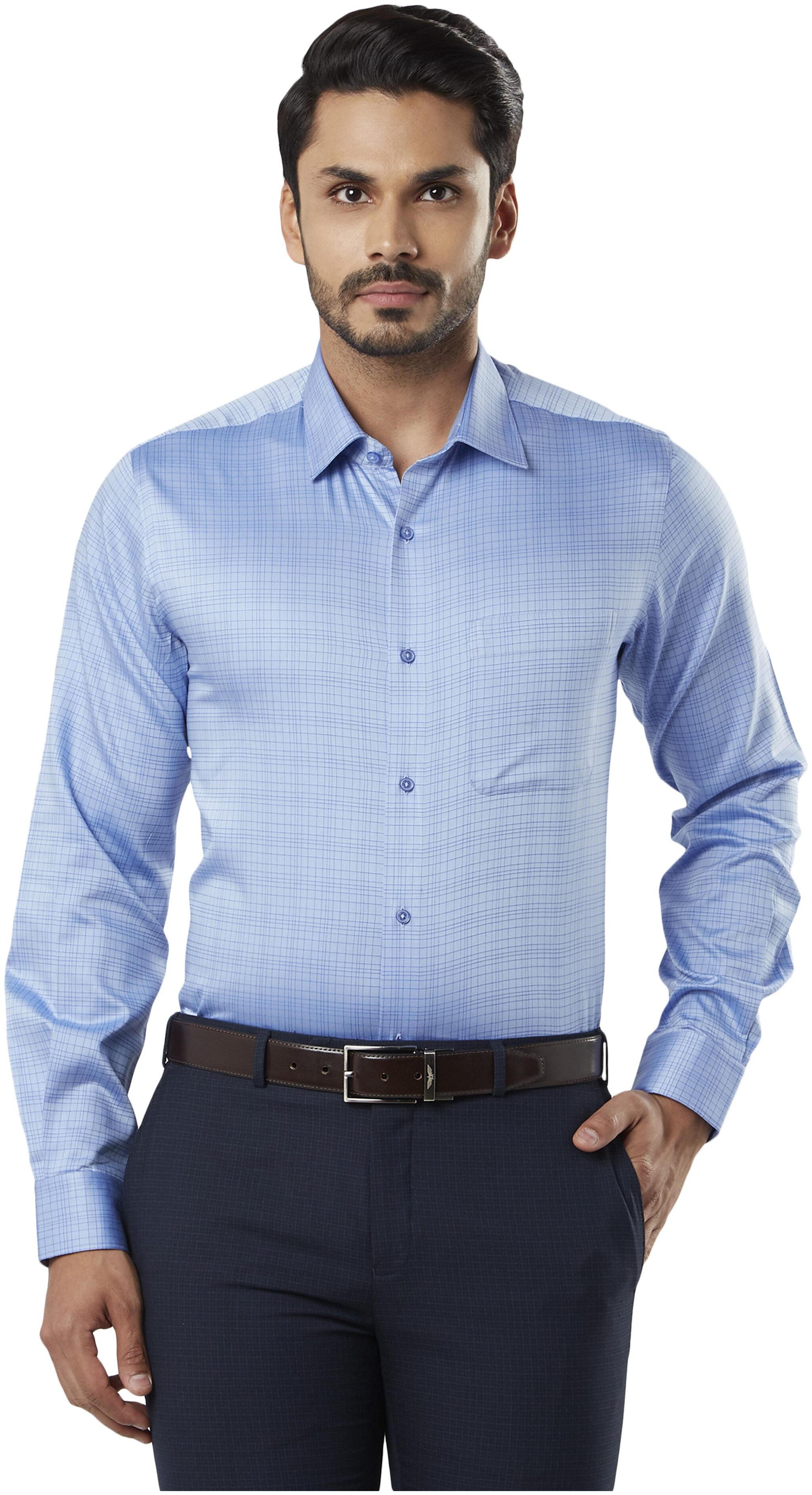 

Raymond Men Regular fit Formal Shirt - Blue
