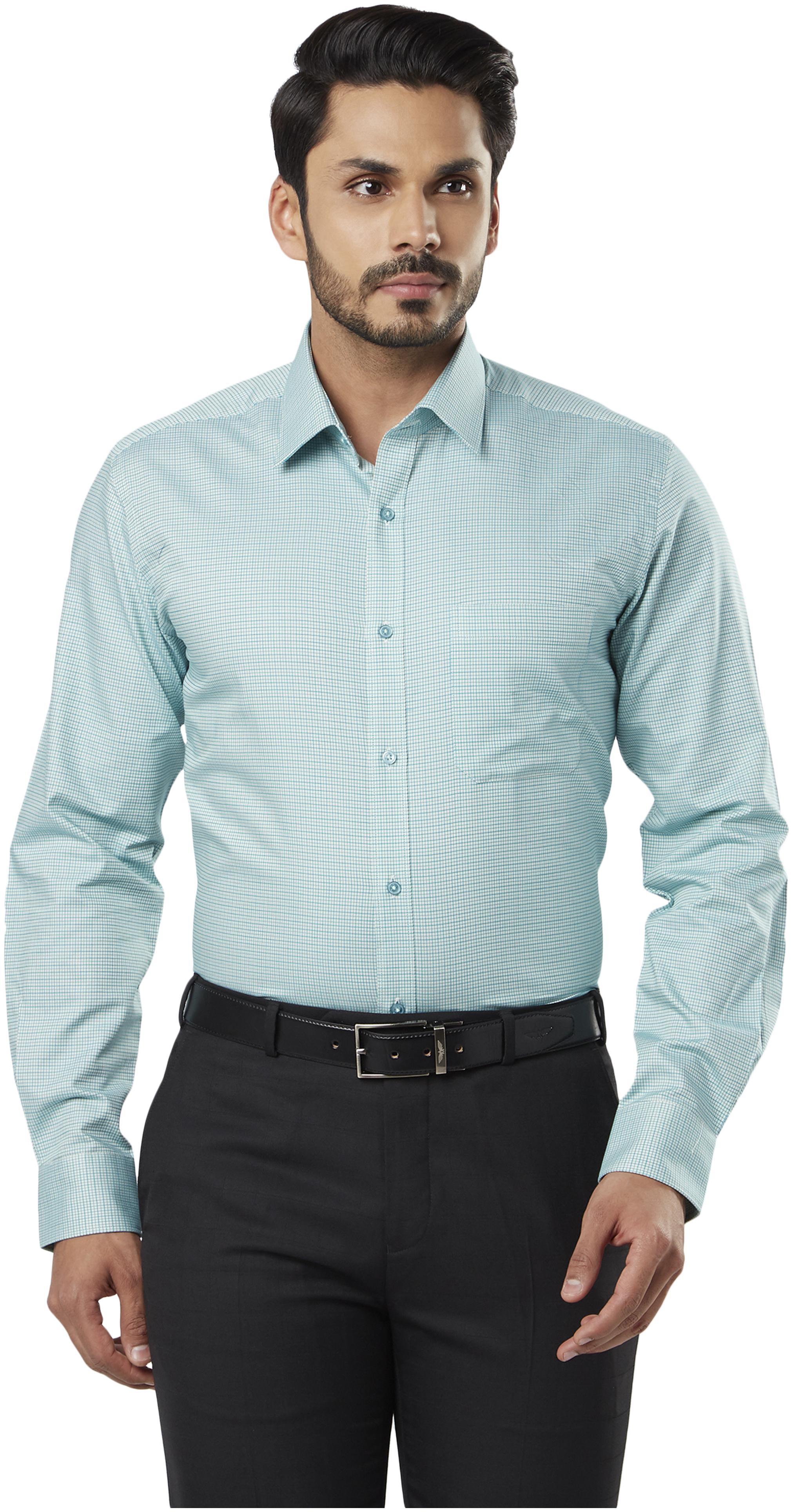 

Raymond Men Regular fit Formal Shirt - Green