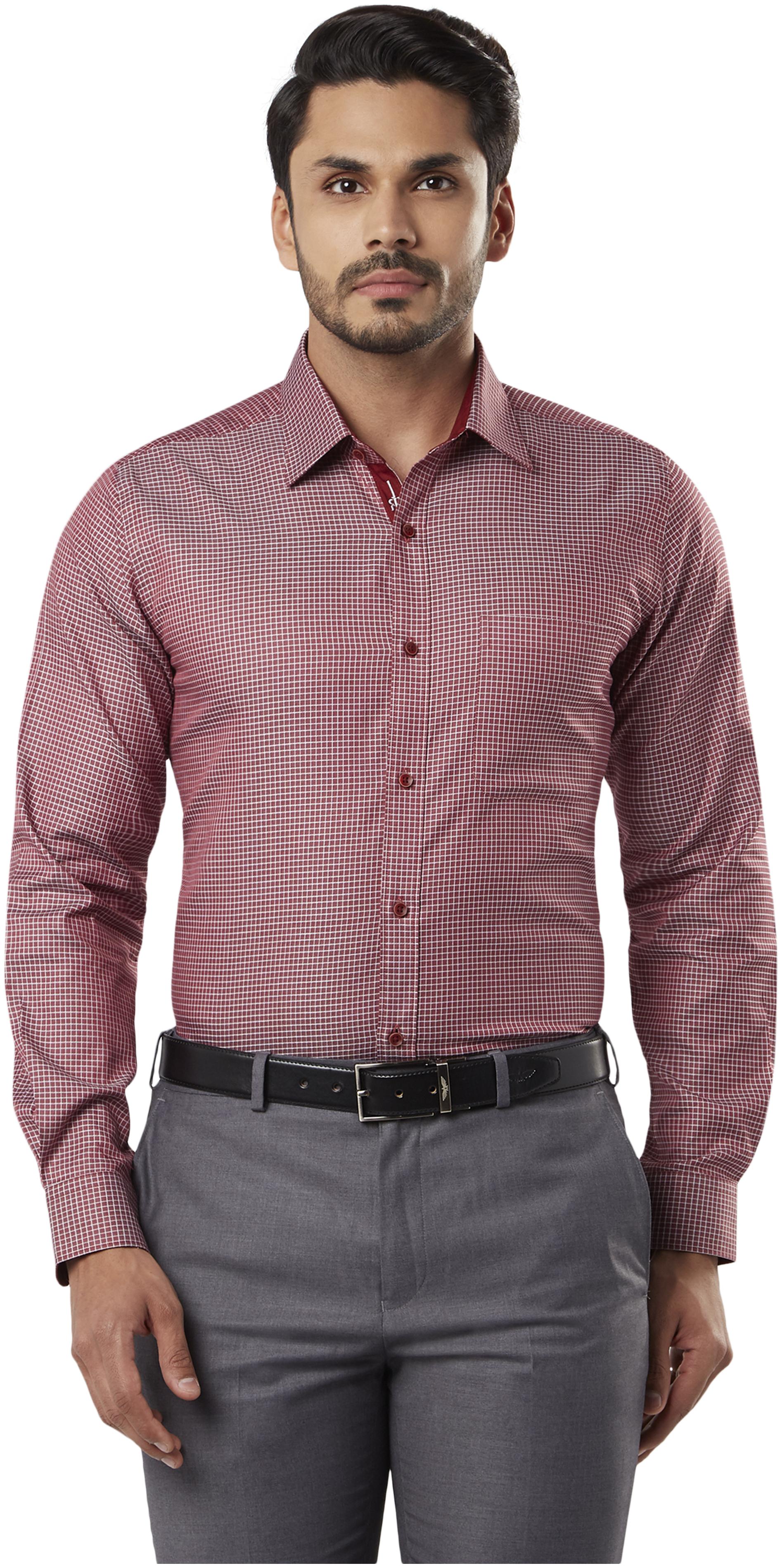 

Raymond Men Regular fit Formal Shirt - Maroon