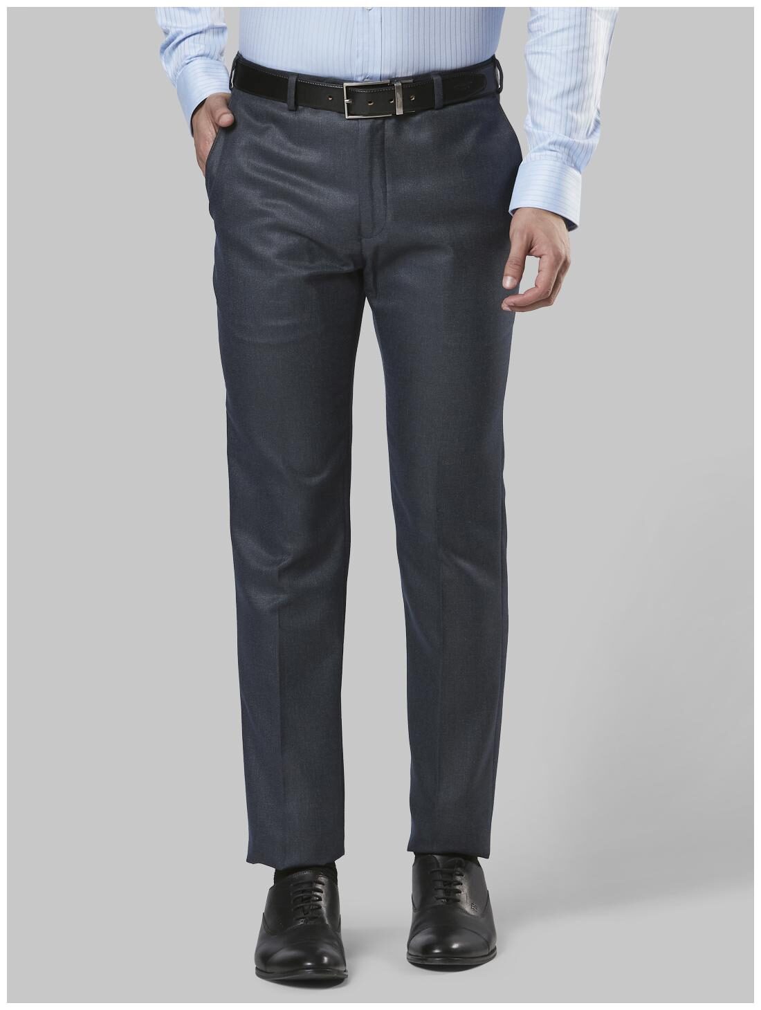 

Raymond Men Solid Slim Fit Formal Trouser - Blue