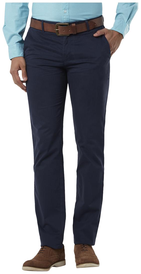 

Raymond Men Blue Solid Slim fit Regular trousers