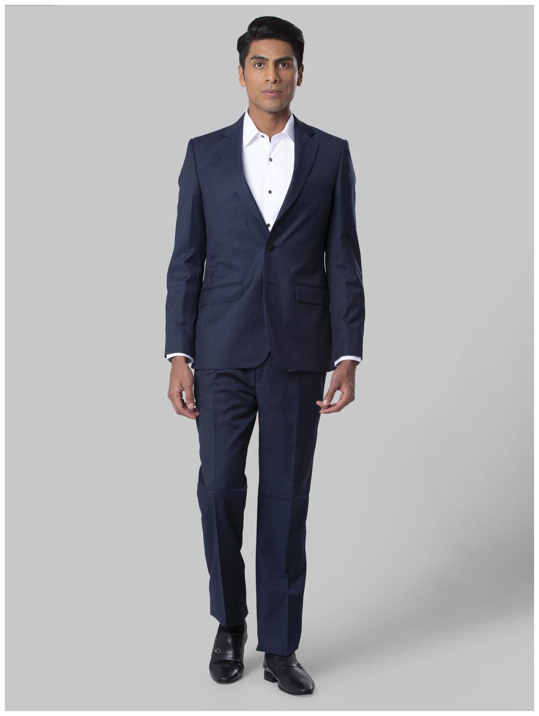 

Raymond Men Polyester Regular Fit Single Breasted Suit Blue