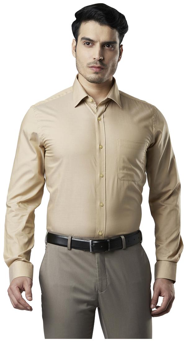 

Raymond Men Regular fit Formal Shirt - Beige