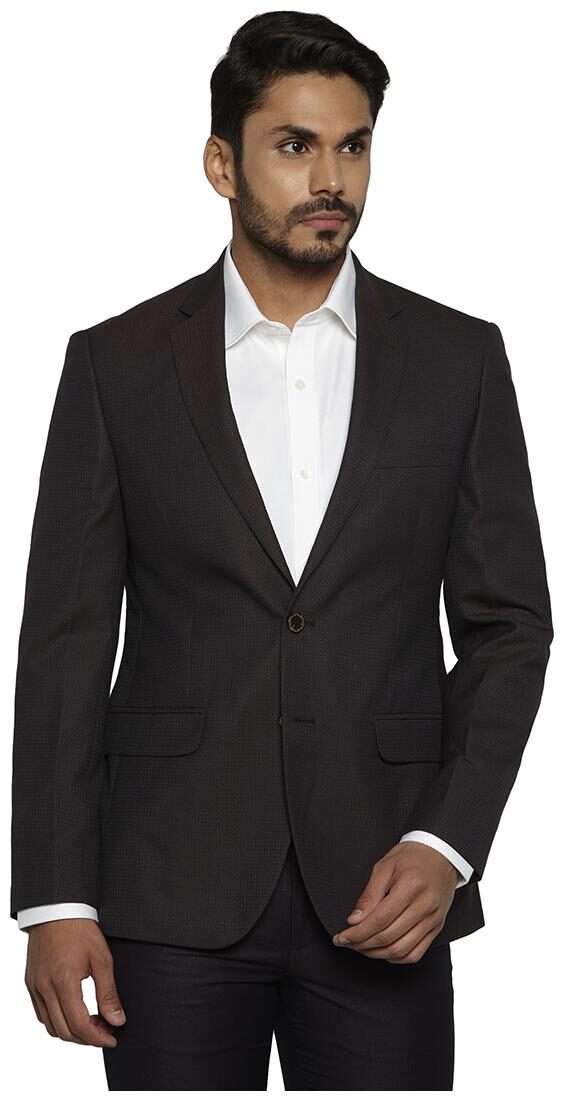 

Raymond Men Brown Solid Slim fit Single Breasted Blazer