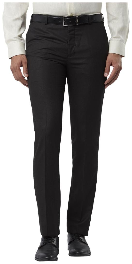 

Raymond Men Solid Slim Fit Formal Trouser - Black