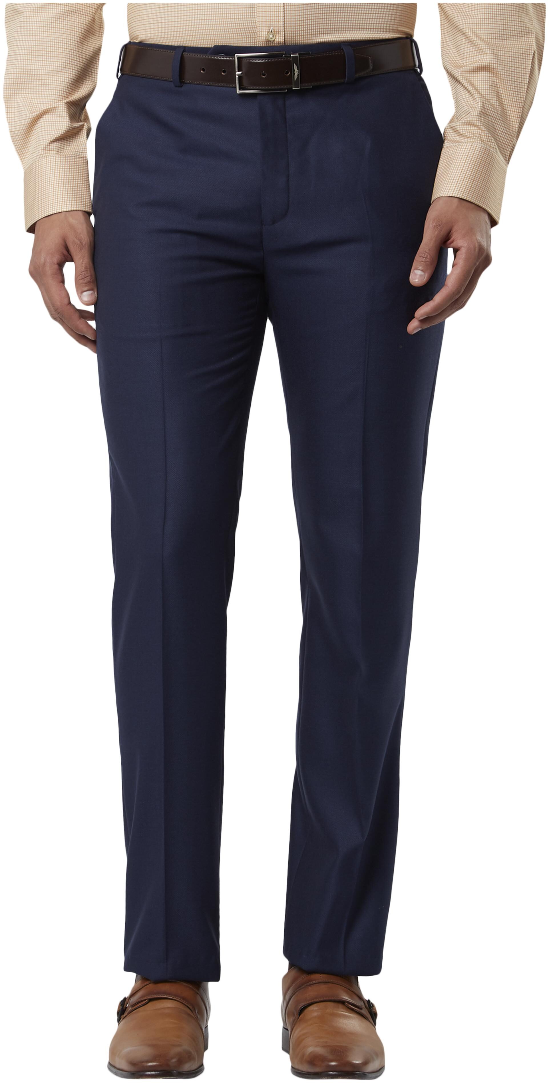 

Raymond Men Textured Regular Fit Formal Trouser - Blue